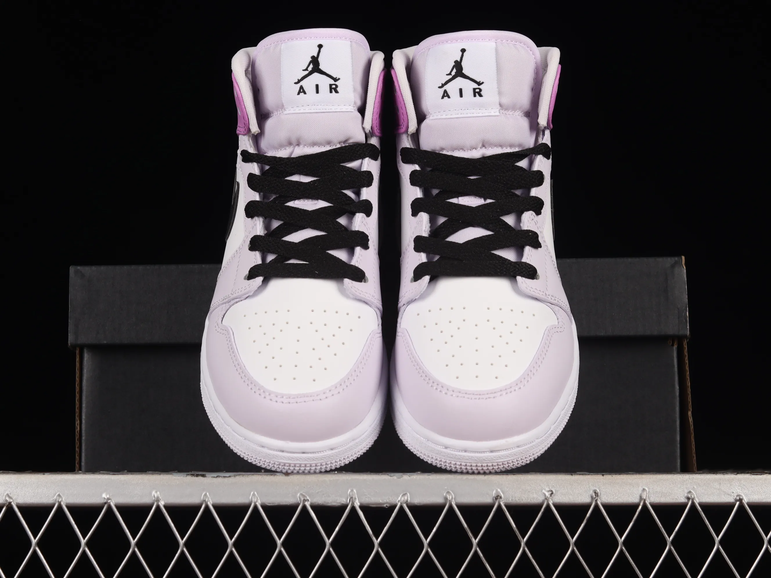 All categories Air Jordan Jordan series basketball shoes Air Jordan 1 Mid G version pure original Air Jordan 1 Mid GS AJ1 Joe 1 gradient grape purple mid-top basketball shoes DQ8423-501